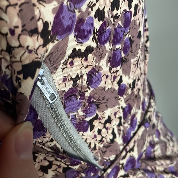 Vintage 1940’s Rayon Jersey Purple Raspberry Print Long Sleeve Dress - Picture 8 of 16